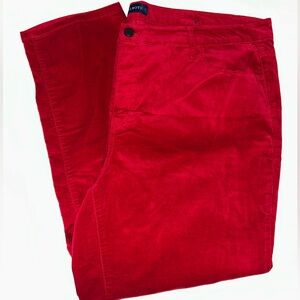 Talbots women’s High Rise Straight Leg red “velvet” pants size 20WP